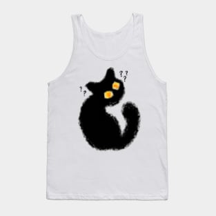 Questioning Cat MS paint Tank Top